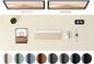 Aothia Leather Desk Pad Protector, Office Mat, Large Mouse Pad, Laptop Pad, Non-Slip PU Leather Blotter, Waterproof Writing Pad for Office and Home (Beige, 47" x 17")