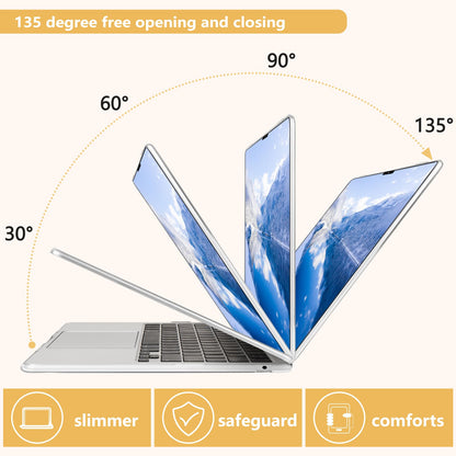 MecBevia Compatible with MacBook Air 13 inch Case M5 M4 M3 M2 2026-2022