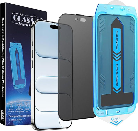 SIERDE 2-Pack Matte Privacy Screen Protector for iPhone Air 6.5-inch, 9H Tempered Glass, Full Coverage, Anti-Fingerprint, Auto Dust-Elimination, No Bubble, Easy Installation