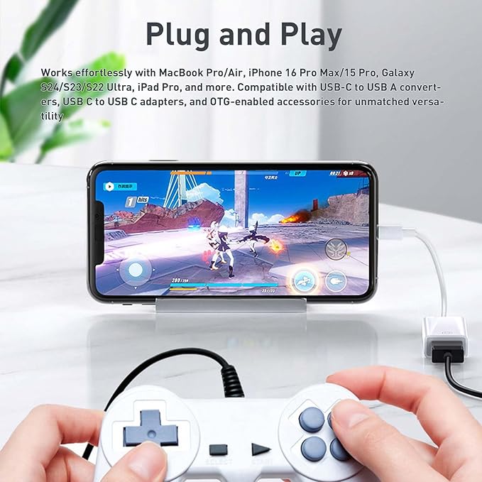 USB C to USB Adapter [3 Pack],Type-C OTG Cable, C Male to USB A Female Adapter Compatible with Laptops/Tablets/Phones ECT.