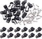 Swpeet 120 Pack Black 1/2 Inch Nylon Plastic R-Type Cable Clips Clamp Kit, Nylon Screw Mounting Cord Fastener Clips with 120 Pack Screws for Wire Management (1/2 Inch, Black)