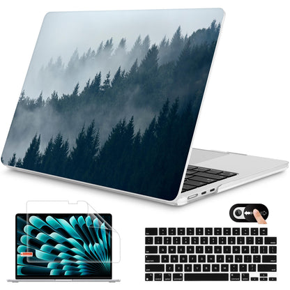 Mektron for 2026 MacBook Air 13-inch M5 Laptop Case A3449 with 13.6-inch Liquid Retina Display Fits 2025 A3240 M4 2024 A3113 M3 2023 A2681 M2 Printed Shell for MacBook Air 13.6", Dahlia Flower C035