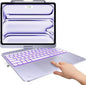 typecase Touch Case with Keyboard for iPad Pro 13-inch(M4, 2024), iPad Air 13-inch(M3, 2025/M2, 2024) & iPad Pro 12.9(6th/5th/4th/3rd Gen), Trackpad, 360° Rotatable, 11-Colors Backlit, Pale Purple