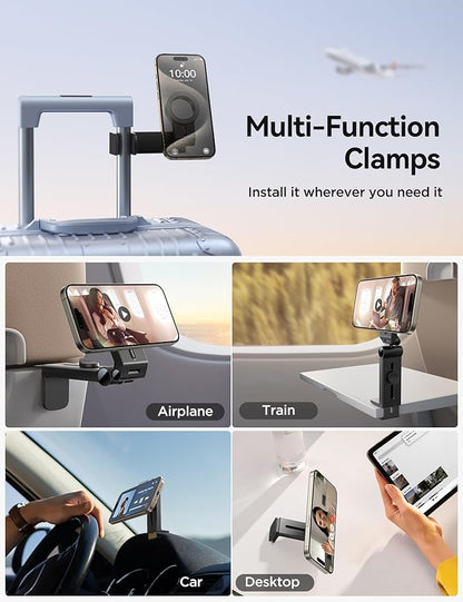 JOYROOM for Magsafe Airplane Phone Holder Travel Essentials,【Unlimited Scenery】 Hands-Free Plane Phone Holder, Airplane Travel Accessories for iPhone 17 Pro Max & Magsafe Case