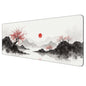 Dynippy Large Thin Mouse Pad with Stitched Edges, Black White Marble