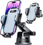 [Pro Version] VANMASS Universal Car Phone Mount [Super Suction Cup] Dashboard Phone Holder, Handsfree Windshield Dash Vent Phone Holder Car, Compatible for iPhone 16 15 14 13 Samsung LG & Truck,Silver