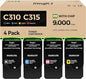C310 C315 Toner Cartridge Set 4-Pack with chip High-Yield 006R04356 006R04357 006R04358 006R04359 Replacement for Xerox C310 C310DNI Versalink C315 C315DNI Color Printer Ink Black Cyan Magenta Yellow