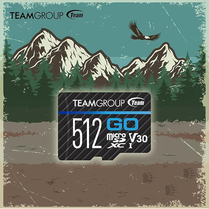 TEAMGROUP GO Card 1TB Micro SDXC UHS-I U3 V30 4K, R/W up to 100/90 MB/s for GoPro &Action Cameras High Speed Flash Memory Card for Outdoor, Sports, 4K Shooting, GoPro &Insta360 TGUSDX1TU302