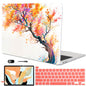 LCMOCICO for MacBook Pro 13 Inch Case 2022 M2 2020 2021 A2338 M1 A2251 A2289 with Touch Bar & Touch ID, Plastic Hard Case Keyboard Cover Screen Protector Webcam Cover Brush, Tropical Blue Flowers