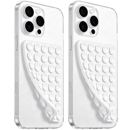 LvShuLiangPin Anteel 2 Pack Silicone Suction Cup Phone Case Mount Double Sided, Hands-Free Strong Grip Silicon Phone Holder, Non Slip Phone Accessories for Selfies and Videos (Black)