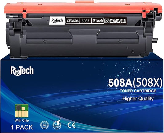 508A Black Toner Cartridge, Replacement Compatible for HP M553 508 508X CF360A CF360X for Color LaserJet Enterprise M553 M552 m553dn m553n MFP M577 Series Printer, with Upgraded Smart Chip (1-Pack )