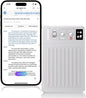 AI Voice Recorder, Voice Recorder with No Fee for Transcribe & Summarize Empowered by ChatGPT, APP and Web Sync, Real-time Translation, 107 Languages, Wireless Charging, for Lectures, Meetings-Silver