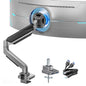 Heavy Duty Single Monitor Mount for 13"-49" Curved Screens with USB, Black