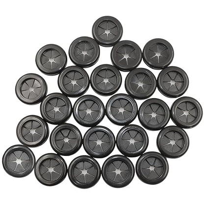 3/4 inch Rubber Grommets for Wiring, 5/8 Inch ID, Firewall Grommets Automotive Cable Cords Hoses Protection, Double-Sided Rubber Plugs for Round Holes, 25 Pcs, 16x20 mm