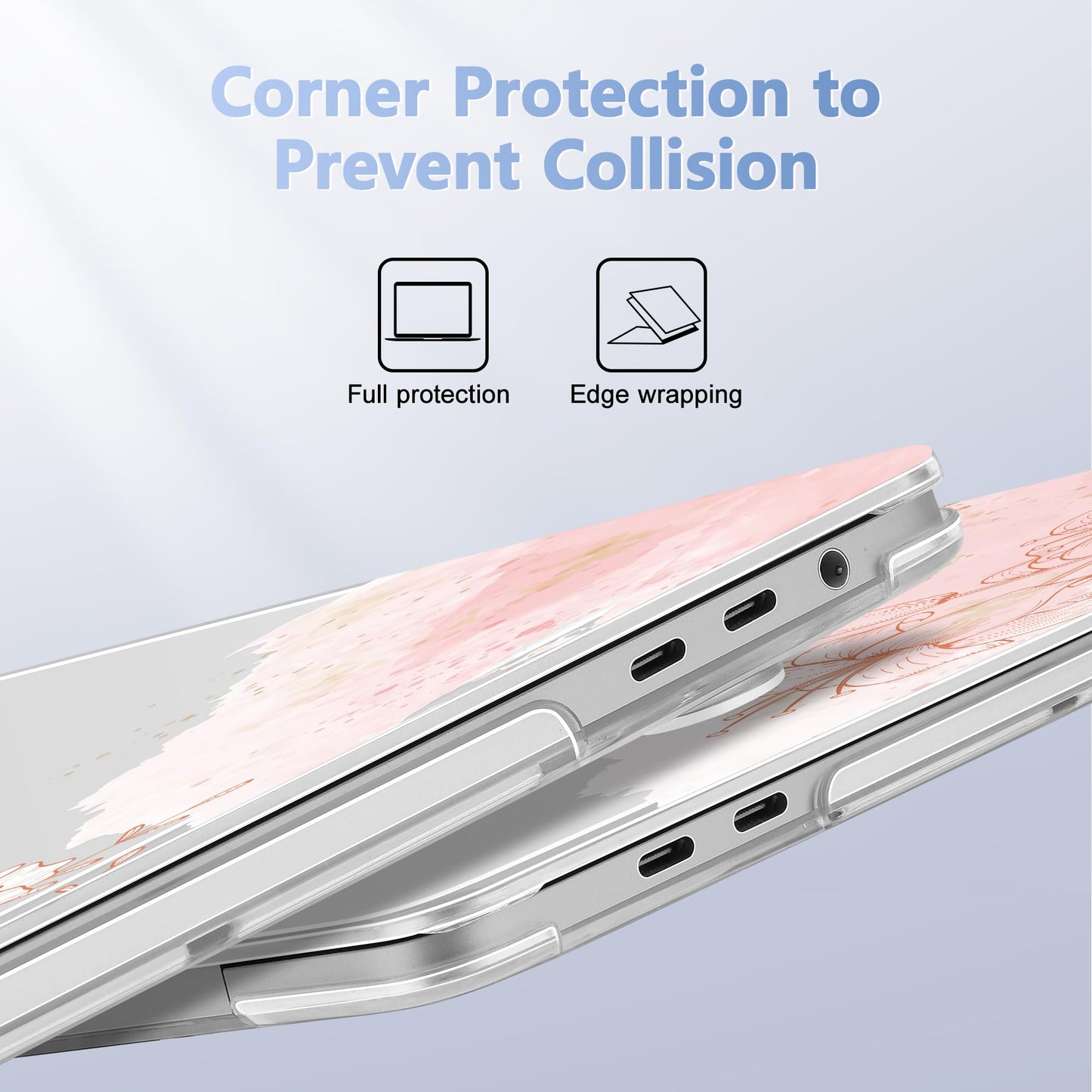Lepeoac for MacBook Pro 16 inch Case 2019 2020 Release Model A2141, Plastic Hard Shell Cover with Keyboard Cover for MacBook Pro 16 inch with Touch Bar & Touch ID - Watercolor Floral