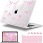Case for MacBook Pro 13 inch with/Without Touch Bar (2016-2022, M2 A2338 M1 A2289 A2251 A2159 A1989 A1706 A1708), Hard Shell + Keyboard Cover + Dust Plug, Bowknot