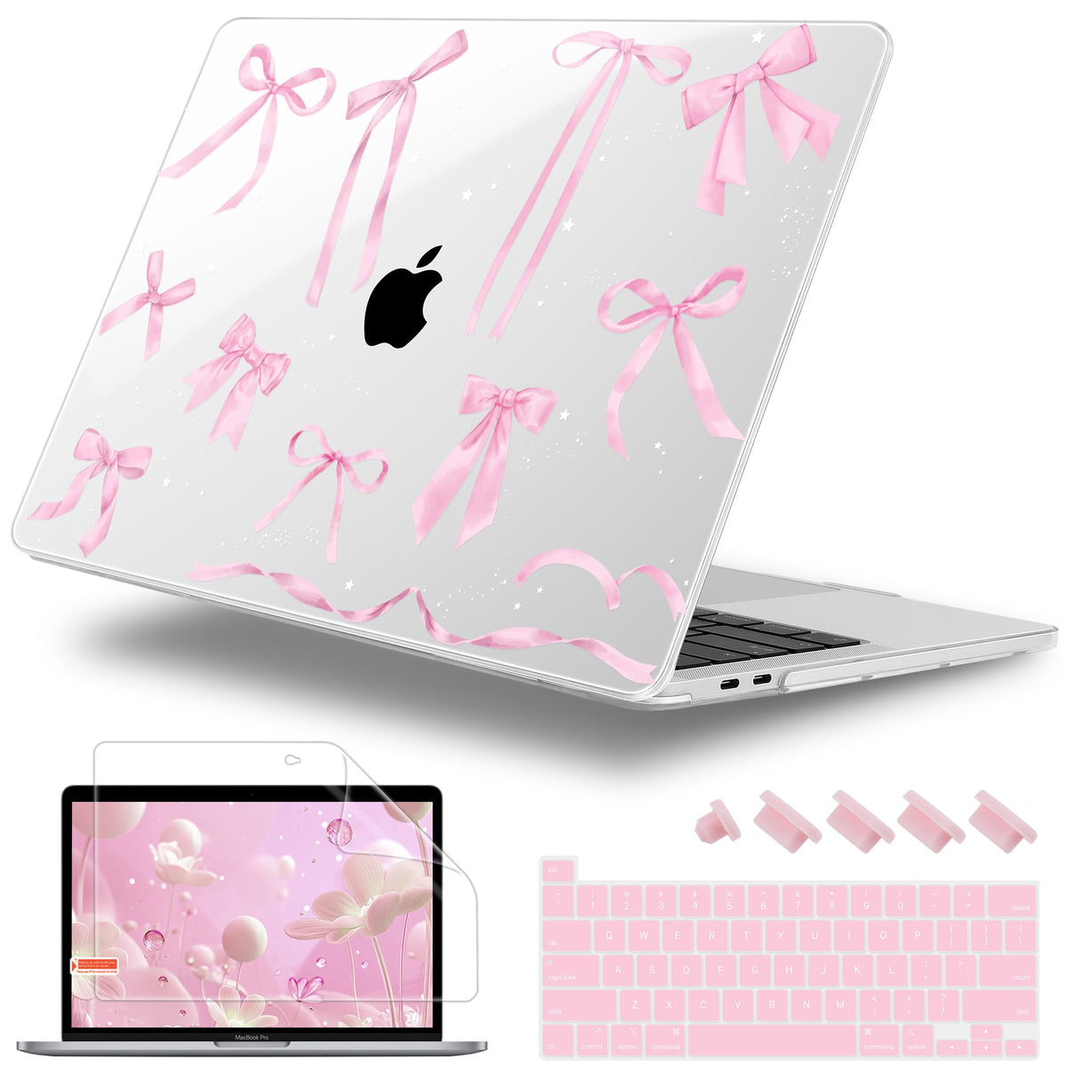 Lepeoac for MacBook Pro 16 inch Case 2019 2020 Release Model A2141, Plastic Hard Shell Cover with Keyboard Cover for MacBook Pro 16 inch with Touch Bar & Touch ID - Watercolor Floral