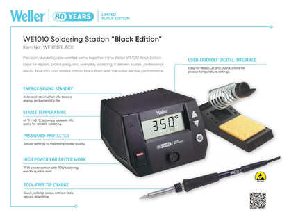 Weller 80th Anniversary WE1010 120V Solder Station | WE1010BLACK