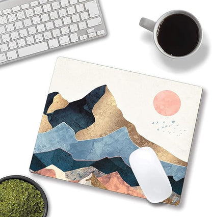 Mountain Mouse Pad, Natural Art Mouse Pad, Mouse Mat Square Waterproof Mouse Pad Non-Slip Rubber Base MousePads for Office Laptop Computer, 9.5"x7.9"x0.12" Inch, Mountain Sunrise