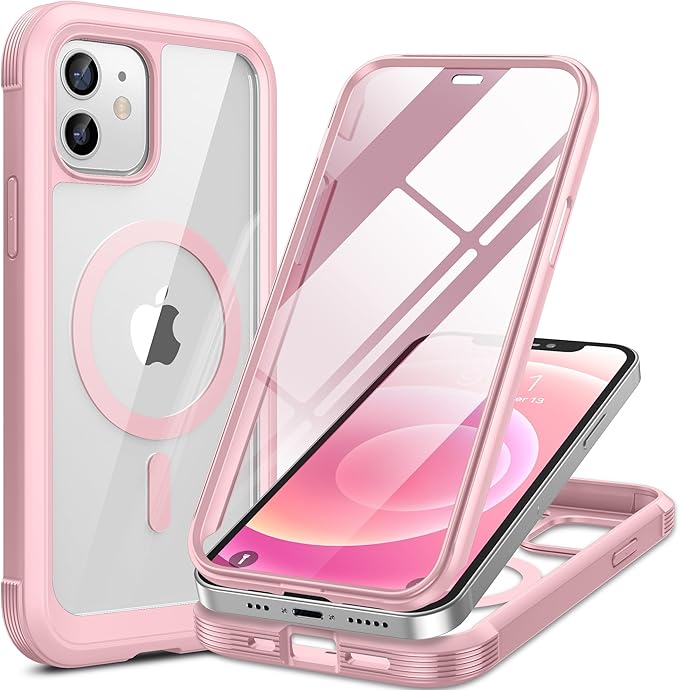 Miracase for iPhone 16 Case 6.1'', [Bubble Free] Full-Body Bumper Phone case with Built-in Full Glass Screen &Camera Control,No Gap,Compatible with MagSafe,Drop Proof 16 Cover