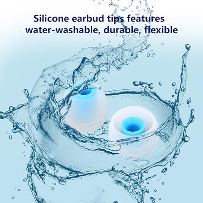 Earbud Replacement Tips Silicone Earbud Tips Earbud Covers Fit for in-Ear Headphones (Inner Hole 3.8mm -5.1mm) Ear Tips Earbud Rubber Tips 9 Pairs S/M/L