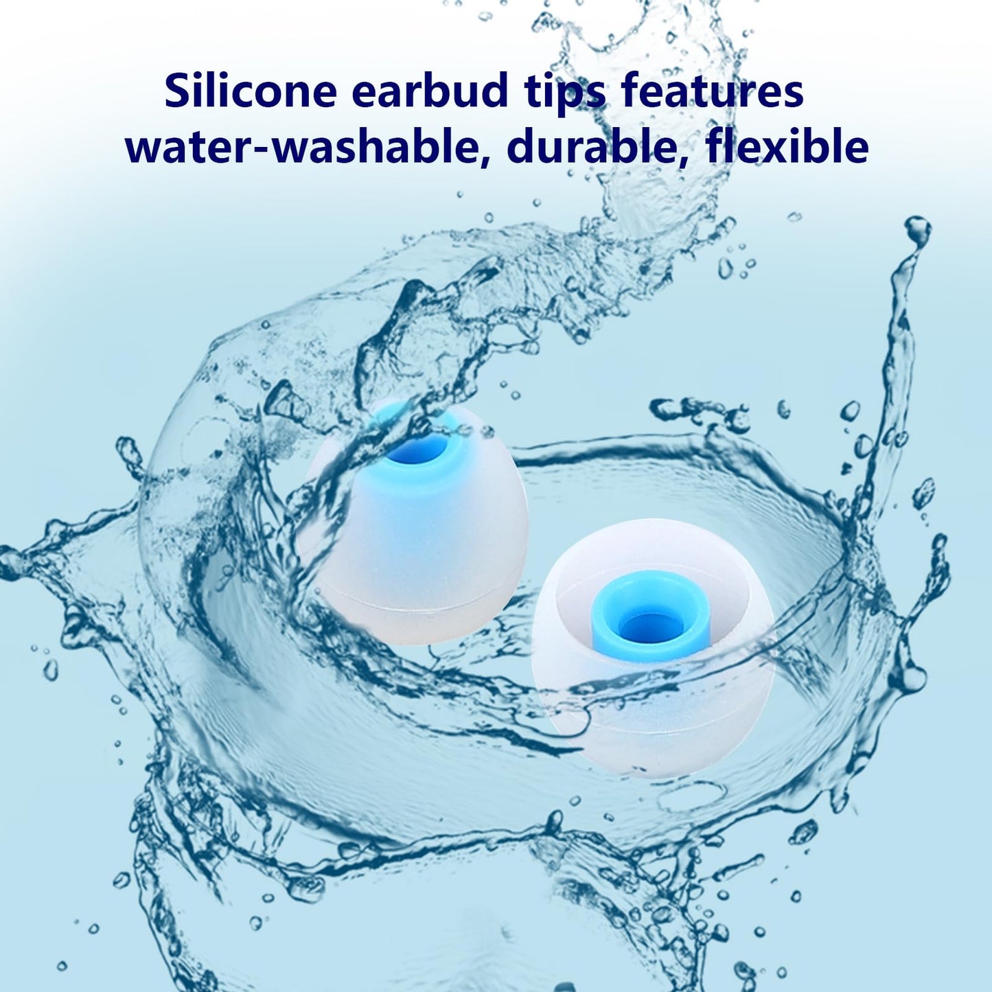 MMYQXI Earbud Replacement Tips Silicone Earbud Tips Earbud Covers Fit for in-Ear Headphones (Inner Hole 3.8mm -5.1mm) Ear Tips Earbud Rubber Tips 9 Pairs S/M/L