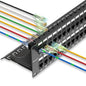 Sokqovt Patch Panel 48 Port Cat6 with Coupler Keystone, Cat6 Network Patch Panel 10G No Punch Down, Time-Saver Ethernet 2U Rj45 Panel with Sturdy Back Bar, 19 Inch Coupler Network Panel