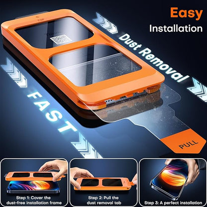 TOCOL for iPhone 15 Privacy Screen Protector 9H+ Hardness Tempered Glass Full Coverage Screen Protector Easy Installation 2 Pack