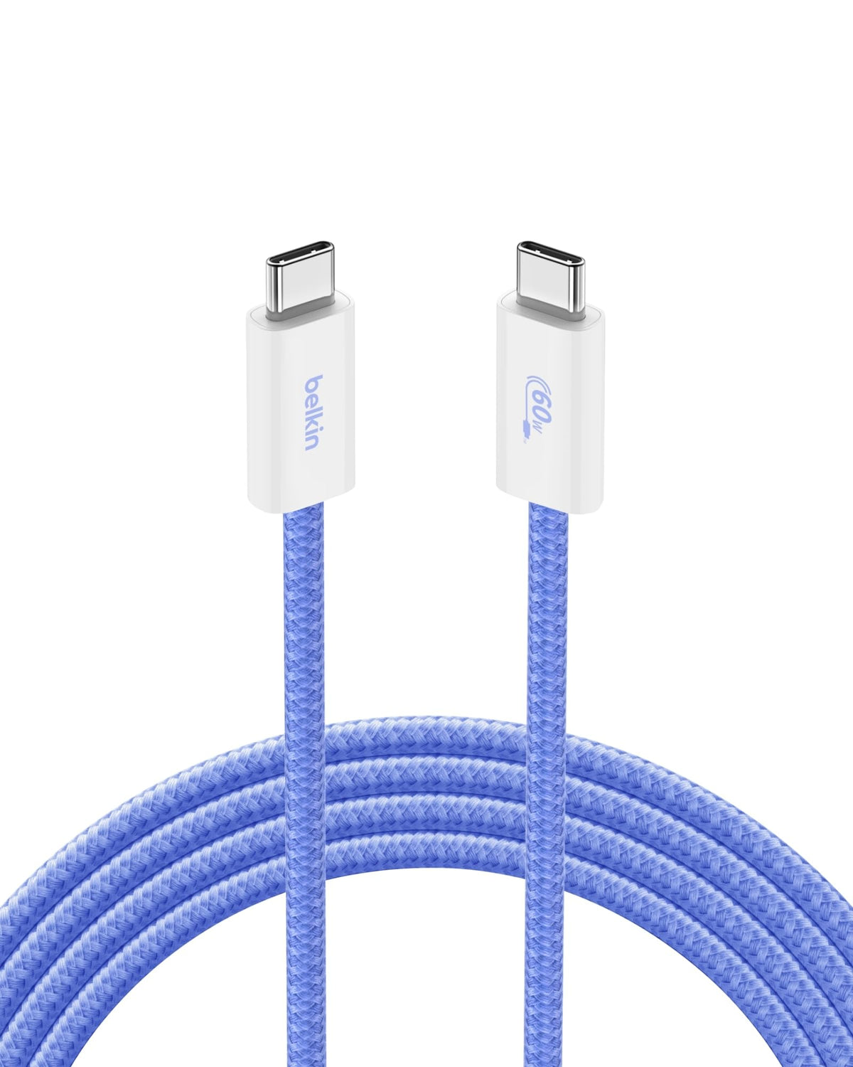 Belkin USB C to USB C 60W Braided Cable 2 Pack, 6.6ft iPhone Charger Cord