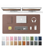 YSAGi Leather Desk Protector, Office Mat, Large Mouse Mat, Non-Slip PU Leather Blotter, Laptop Desk Pad, Waterproof Writing Pad for Office and Home (Brown, 47.2" x 23.6")