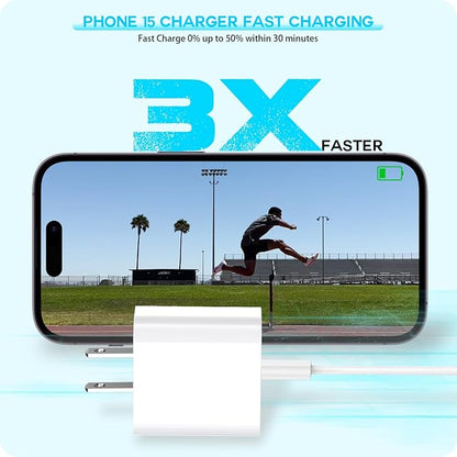 Fast Charger for iPhone 16 15, 3Pack USB C iPad Charge PD Fast Charger Block 6FT Long USB C to Type C i Phone 16 15 Charging Cable Cord for iPhone 16/16 Pro/Plus/15/15 Pro/Pro Max,iPad Pro 12.9/11inch