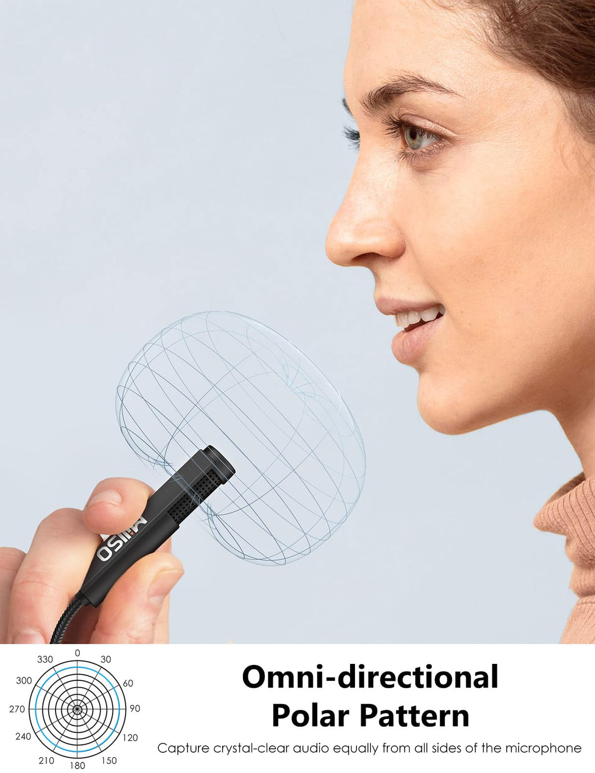 MillSO USB Microphone for Laptop Gooseneck Mini USB Computer Microphone