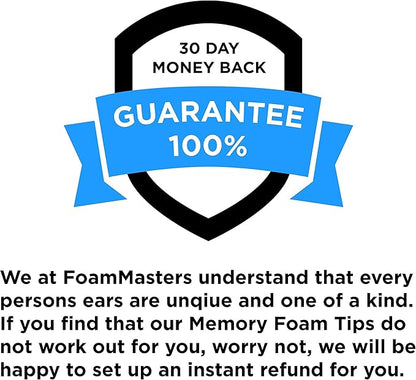 Foam Masters Memory Foam Ear Tips for AirPods Pro 1st & 2nd Gen | Comfortable | Secure | Better Noise Cancellation | Version 3.0 Replacement Buds (Small - 3 Pairs, White)