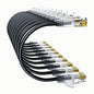 Cat6a Patch Cables 7ft (10 Pack) Slim, Cat6 Ethernet Patch Cable Pure Copper, Flexible Cat 6 Patch Cable 550MHZ 10G, Space-Saving Cat 6A Network Cables for Patch Panel, Black