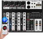 Professional Audio Mixer, 4 Channel Audio Interface Sound Board Mixing Console System Monitor, NEW BAXS 16-Bit DSP DJ Bluetooth Mixer +48V Phantom Effect For Karaoke Studio Streaming Recording