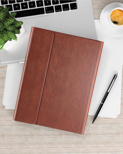 Leather Keyboard Case for iPad Air 5th 4th Generation 10.9 inch Pro 11 1st/2nd/3rd/4th, 7 Color Backlight BT Keyboard Folio with Pencil Holder 2022 2021 2020 2018 (Brown)