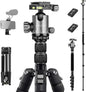 JOILCAN Tripod for Camera, 81" Aluminum Camera Tripod Monopod, Heavy Duty Travel Tripods for Spotting Scope Binoculars Laser Level, Payload 35Lb