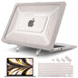 Batianda Heavy Duty Case for MacBook Air 13.6 inch with Stand,Lavender Grey