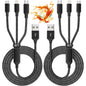 USB C Multi Charging Cable, 3 in 1 Charging Cords for Multiple Devices