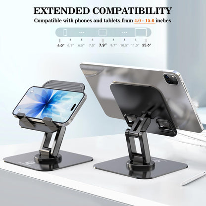 OCYCLONE iPad Stand, 360° Rotating iPad Tablet Stand Holder for Desk, Black