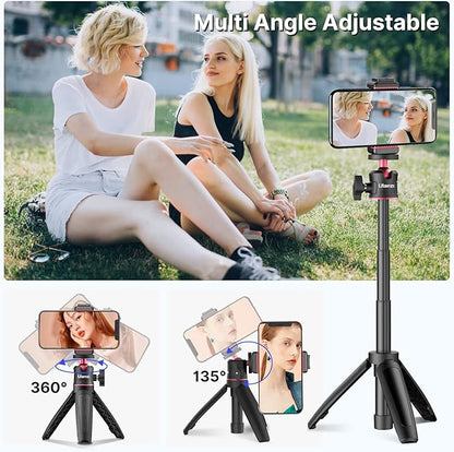 ULANZI MT-08 Extension Pole Tripod, Mini Selfie Stick Tripod Stand Handle Grip for Osmo Pocket3 Webcam iPhone 11 Pro Max Smartphone Canon G7X Mark III Sony ZV-1 RX100 VII A6400 A6600 Cameras Vlogging