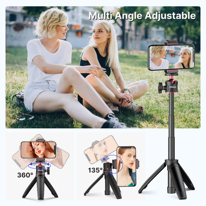 ULANZI MT-08 Extension Pole Tripod, Mini Selfie Stick Stand Handle Grip for Cell Phone iPhone Pro Max Android Luna Pocket Xtra Muse Canon Sony ZV-1 A6400 A6600 Cameras Video Recording/Vlogging