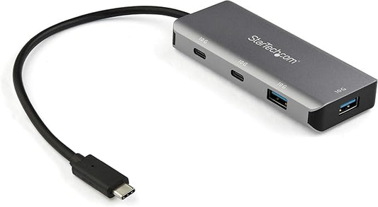 StarTech 4-Port USB-C Hub 10Gbps, 2x USB-A and 2x USB-C, TAA (HB31C2A2CB)