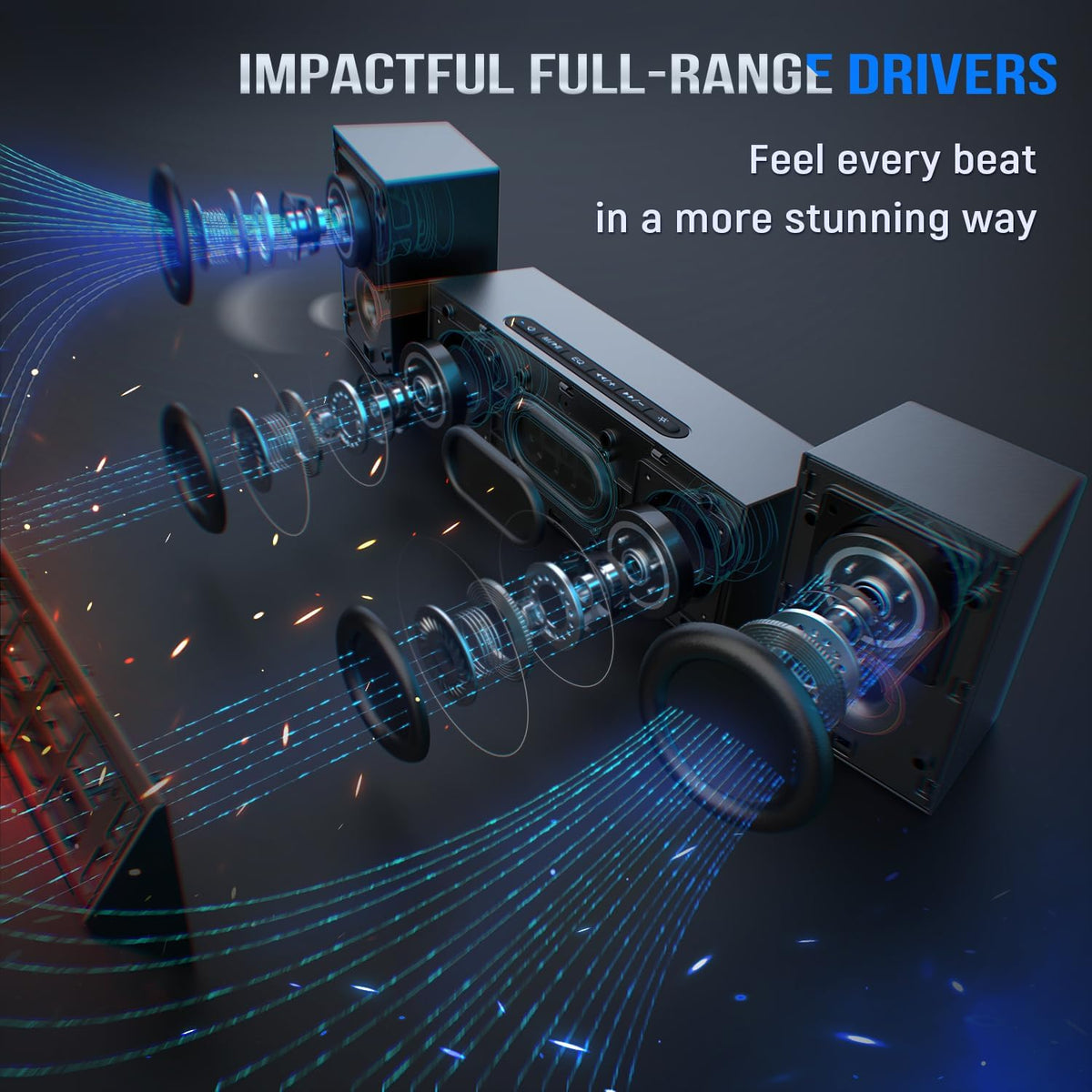 FIFINE AmpliGame A22 2.1 Gaming Computer Speakers with Subwoofer Bluetooth