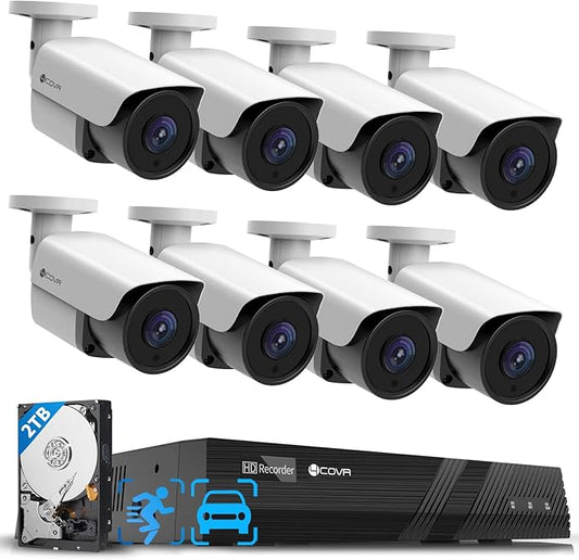 4COVR PoE Security Camera System 8 Channel with 2TB HDD, LY37EX8M0808