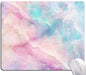 KUOSGM Mouse Pad, Premium-Textured Mouse Mat, Non-Slip Rubber Base Mousepad for Laptop, Computer & PC,9.5×7.9 in,Pink Green Flower