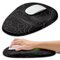 Hokafenle Ergonomic Mouse Pad Wrist Support with Stepped-Wedge Design, Wrist Rest Pain Relief Mousepad Filled with Memory Foam, Carpal Tunnel Mousepad for Wireless Mouse(12x8 inch, Pink Flower)