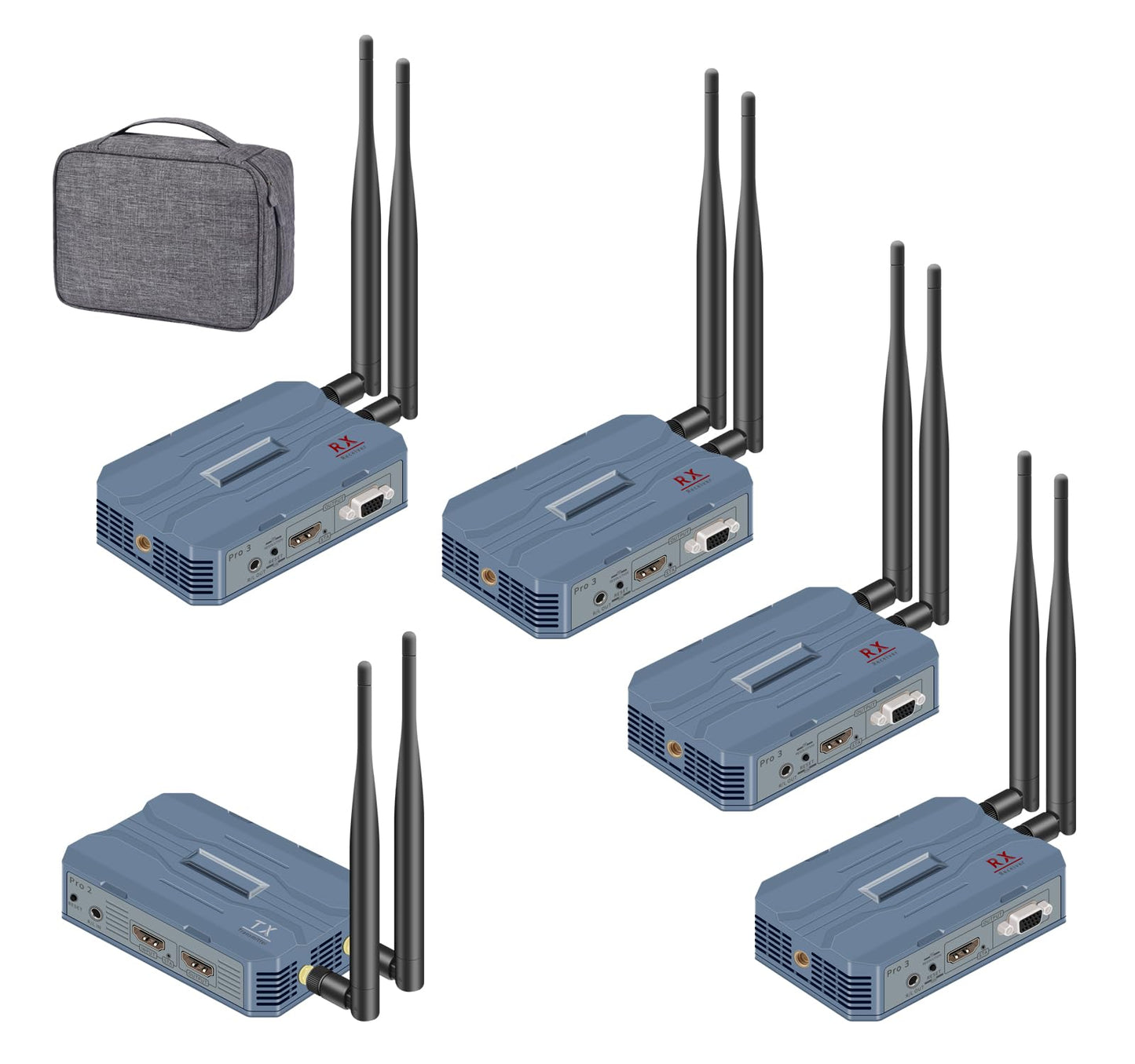 Wireless HDMI Transmitter and Receiver 4k,Up to 4 RX