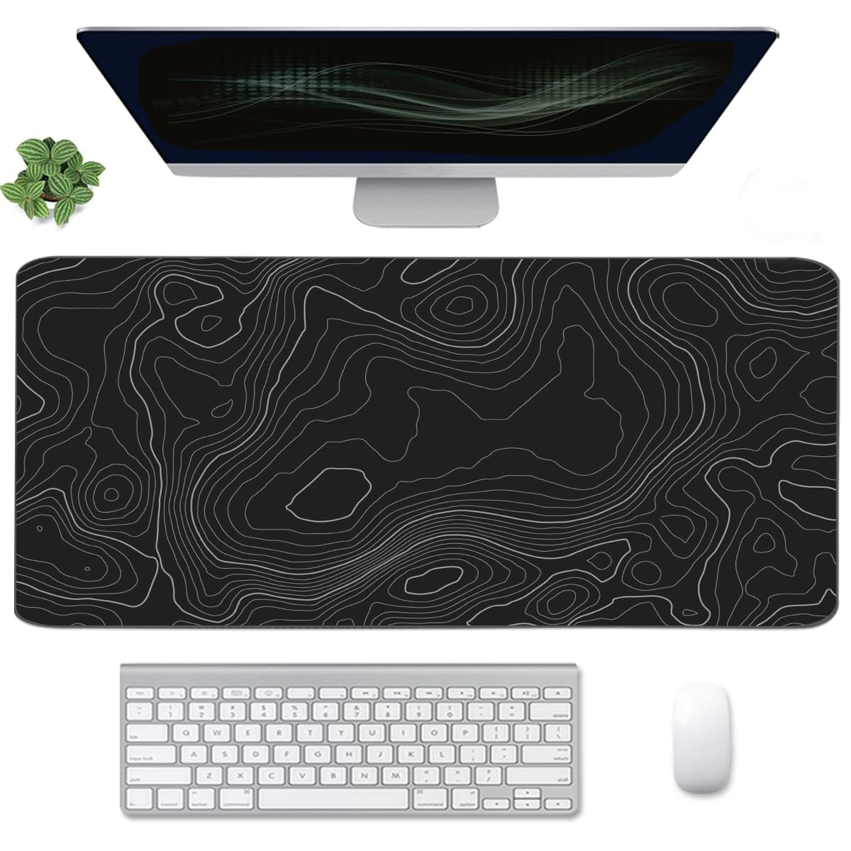 Large Keyboard Mouse Pad Set, Extended Mouse Pad+Keyboard Wrist Rest Support, Memory Foam Ergonomic Easy Typing, 4Pcs (35.4×15.7 in) Desk Pad Set for Home Office Study Game - Purple