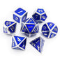 Haxtec Metal DND Dice Set, 7 Pcs Dragon Pattern Polyhedral Dice for RPG